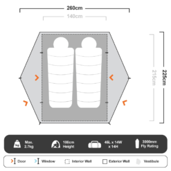 Companion Pro Hiker 2 Tent -Camelbak Camp Shop 1202778