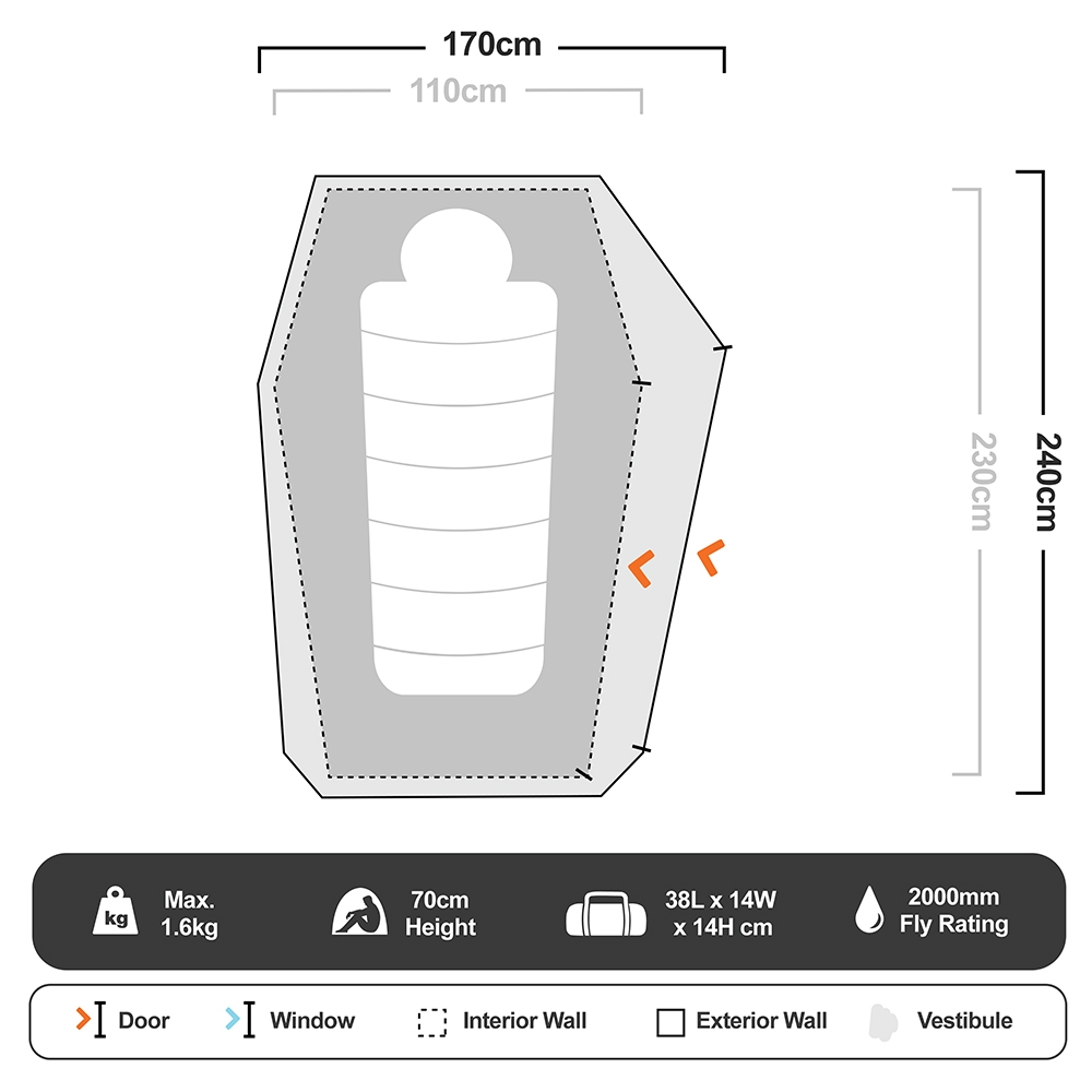 Mantis Ultralight 1 Hiking Tent 6 Mantis Ultralight 1 Hiking Tent - Image 6
