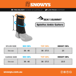 Sea To Summit Spinifex Ankle Gaiters -Camelbak Camp Shop 1250181 spinifex ankle gaiters