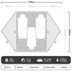 Marmot Tungsten 3−Person Tent -Camelbak Camp Shop 1273894