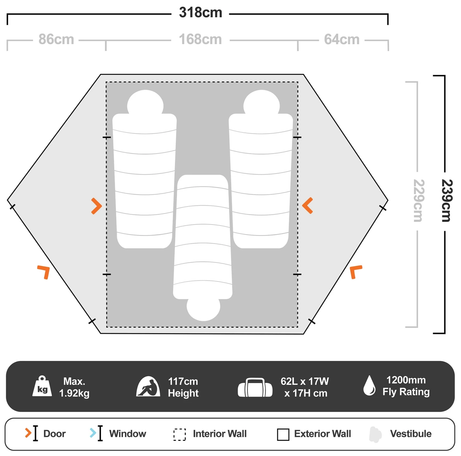 Marmot Tungsten Ultralight 3−Person Tent 11 Marmot Tungsten Ultralight 3−Person Tent - Image 11