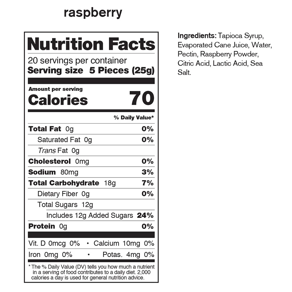 Skratch Labs Energy Chews Sport Fuel 50g Raspberry 4 Skratch Labs Energy Chews Sport Fuel 50g Raspberry - Image 4