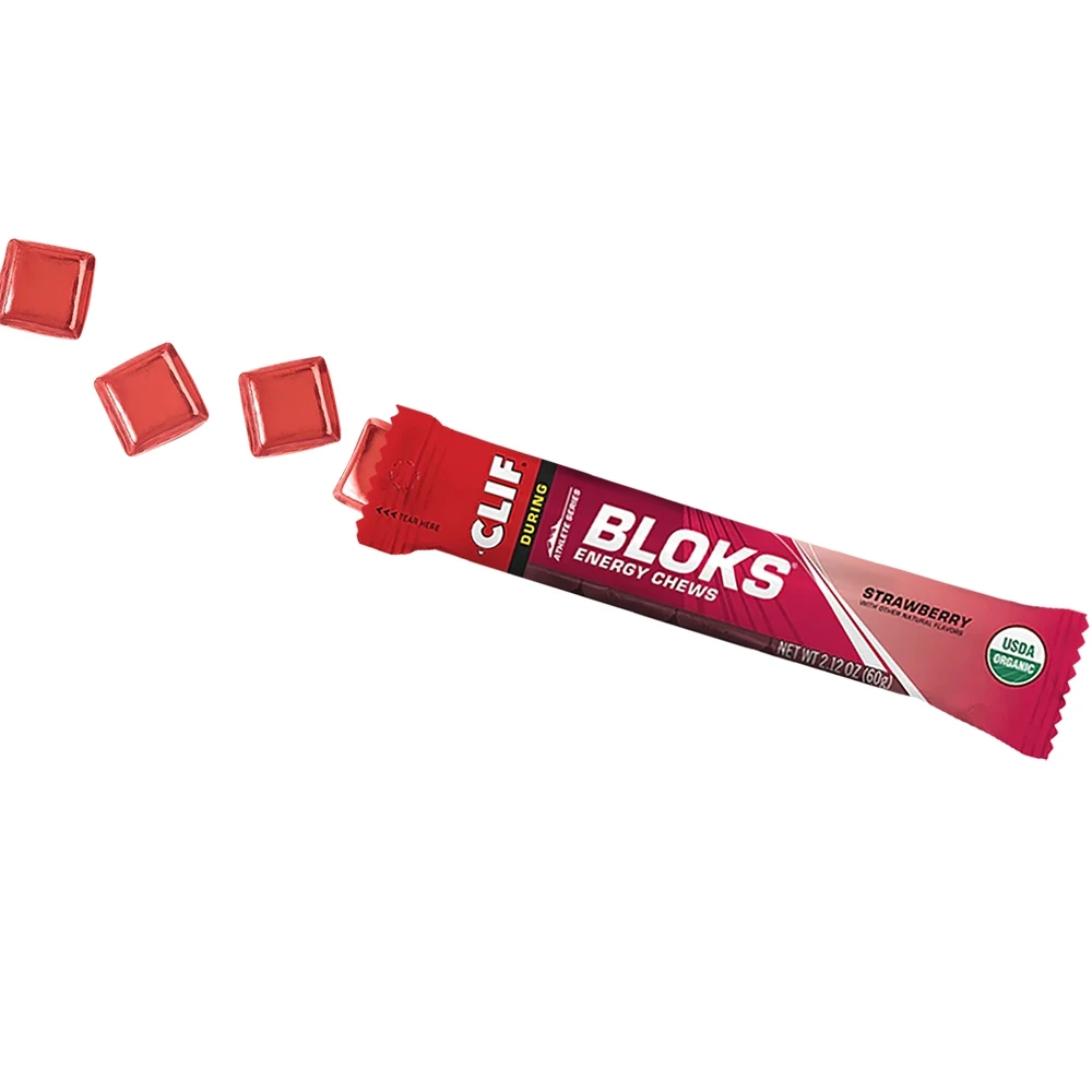 Clif BLOKS Energy Chews 60g Strawberry 2 Clif BLOKS Energy Chews 60g Strawberry - Image 2